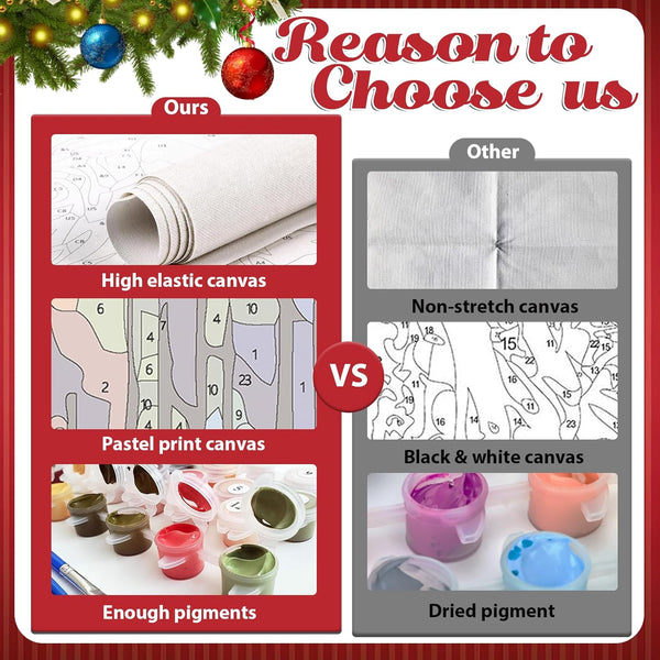 Hkejoi Christmas Paint by Numbers Kit for Adults - Cardinal Paint by Number for Beginners, Art Supplies for Gift, Home Wall Decor 16''W X 20''L