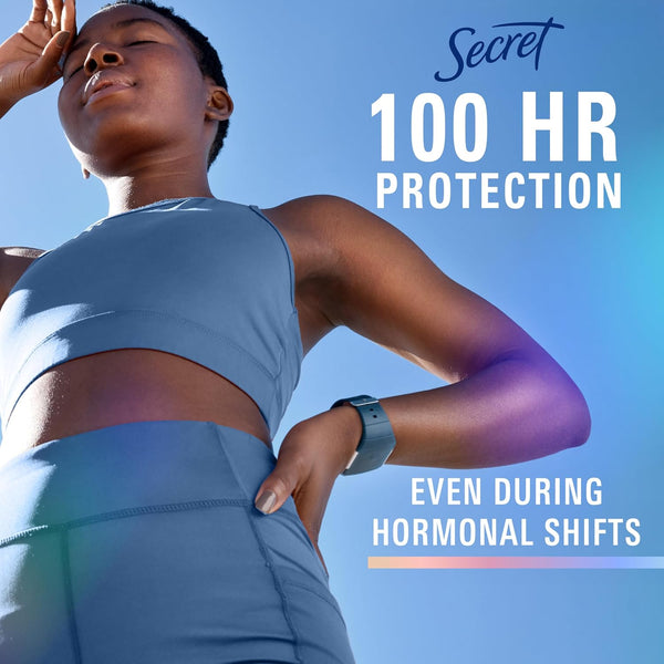 Secret Clinical Strength Antiperspirant Deodorant for Women, 3X Stress Protection, 72Hr Sweat & Odor Protection, PH Balancing Minerals, Invisible