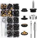 Weiwei 173 PCS Canvas Snap Kit 2 Types Marine Grade 3/8" Socket Boat Snaps Buttons with Setting Tool Stainless Steel Heavy Duty Metal Snaps