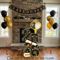 3.5FT Large Class 2025 Graduation Yard Sign Yard Decorations Congrats Graduation Lawn Signs 2025 Grad Yard Signs with Stakes for Outdoor Indoor