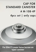 CAMPINGMOON 4Pcs Cap for Camping Gas Fuel Canister with EN417 Lindal Valve M-108-4P