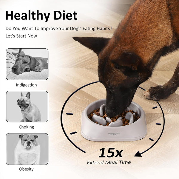 2PCS Slow Feeder Dog Bowls, Pet Supplies That Slow down Eating, Pet Food Bowls, Maze Dog Puzzle Feeder for Medium Breed