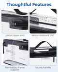 BAGSMART TSA Approved Toiletry Bag, 3 Pack Clear Makeup Cosmetic Bag Organizer, Quart Size Travel Bag for Toiletries, Carry-On Travel Accessories