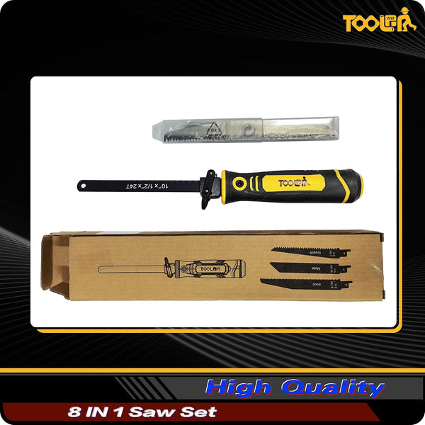 8-In-1 Multi Blades Hand Saw, Drywall Cutter. Hacksaw. Long Blade Hand Saw, Jab Saw, for Cutting Drywall, Sheetrock, Wood, Metel, Plastic,