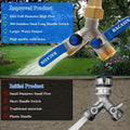 Brass Garden Hose Splitter, Garden Hose Splitter 2 Way Heavy Duty, with 2 304 Stainless Steel Extension Handles, 2-Way Y-Valve 3/4â GHT Threads