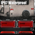 RV Tail Lights, 57 LED RV Camper Trailer Tail Lights with Running/Turn Signal/Brake/Stop License Plate Light Surface Mount RV Led Tail Lights