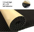 Bookishbunny Self Adhesive High Density Acoustic Foam Egg Crate Panel Studio Foam Wall Panel 39" X 78" (1.5" Black)