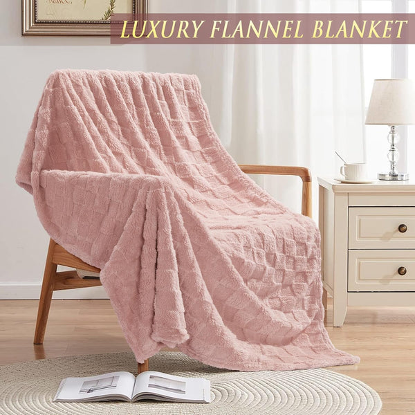 Birthday Gifts for Women, Self Care Gifts Get Well Soon Gifts Basket for Women, Rose Relaxing Spa Gifts Care Package W/ Luxury Blanket, Mothers
