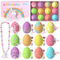 Kids Bath Bombs for Girls with Toys Inside, 12+1 Pack Unicorn Bath Bombs with Surprise Jewelry for Kids, Princess Girls Bathbombs with Mermaid