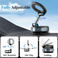 Plusacc Vacuum Magnetic Phone Holder for Car - Suction Cup Phone Mount 360Â° Rotatable Foldable Portable Strong Magnet Stand for Iphone 16/15/14/13