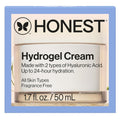 Honest Beauty Hydrogel Cream with Hyaluronic Acid | Lightweight, Moisturizing Water Cream | Gentle for Sensitive Skin, Fragrance Free, Vegan | 1.7