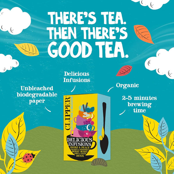 Clipper Tea: Organic Herbal Tea Variety Pack, Delicious Infusions â Assorted Tea Set with 5 Flavors Including Berry, Lemon, and Ginger â Gift Box,