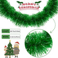 50' Christmas Pine Decoration - Green Artificial Tinsel Garland for Indoor & Outdoor Use