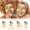 4 Pcs Clay Facial Mask Set - Turmeric, Vitamin C, Green Tea, Dead Sea Mud, and Rose Clay Skin Care Mask for Deep Cleansing, Moisturizing, and