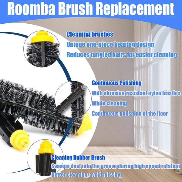 Roomba Replacement Brush Compatible with Irobot Roomba 600 and 700 Series 614 620 630 635 640 645 650 655 660 675 680 690 695 760 770 780 Vacuum