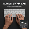 ESC Flip Keyboard Stand for Desk, Compact Tilting Riser with 3 Adjustable Angles for Ergonomic Typing, Compatible with Magic Keyboard & Flat-Back