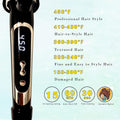 Abp 1 Inch Curling Iron Extra Long Barrel with Ceramic Coating for Long/Medium Hair,Led Display Instant Heat up to 450Â°F with Clamp,Hair Waving