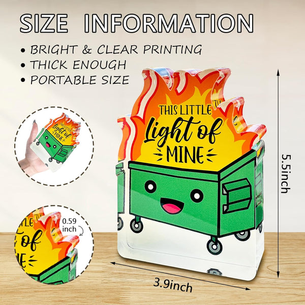 Dumpster Fire Desk Decor,Humor Office Decor,It'S Fine I'M Fine Everything Is Fine,Funny Office Desk Sign Gifts for Friends Bestie Coworkers