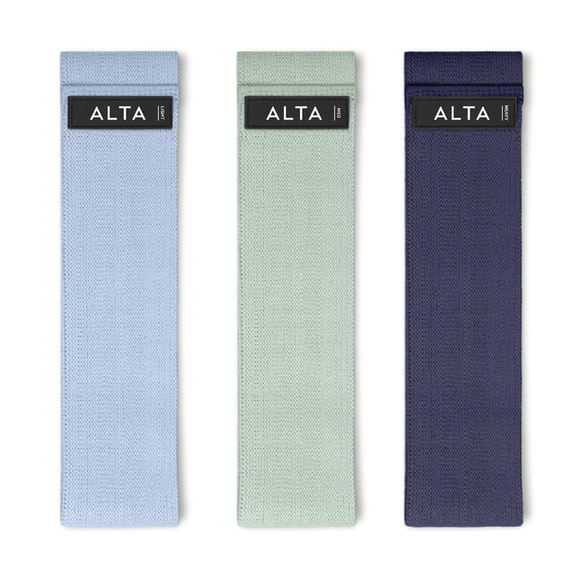 ALTA Booty Bands for Women - Premium Non-Slip Fabric Resistance Bands for Working Out - Cloth Resistance Bands for Legs,