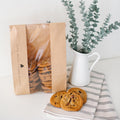 50 Pk Paper Bread Bags for Homemade Bread Gift Giving | Kraft Paper Bread Loaf Bags with Window | Sourdough Bread Bags for Gifting | Tin Tie Tab |