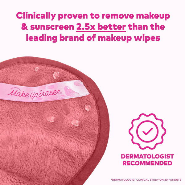 The Original Makeup Eraser Mini PRO 5Pk Gift Set, Erase All Makeup with Just Water, Including Waterproof Mascara, Eyeliner, Foundation, Lipstick,