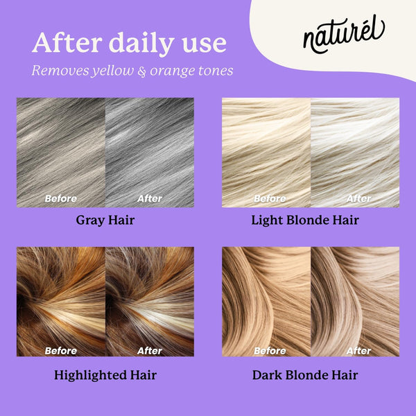 Naturel Purple Toning Conditioner Bar, Blonde or Grey Hair Toning Conditioner Bar with Biotin and Almond Oil, Vegan, Zero Waste, Cruelty Free,