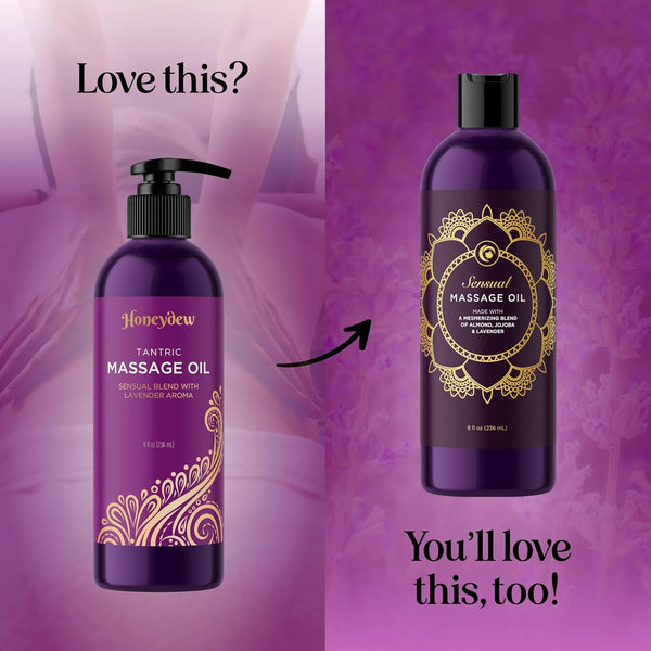 Lavender Massage Oil for Couples Relaxation - Non Greasy Non Staining Irresistibly Silky Full Body Massage Oil for Massage Therapy with Lavender