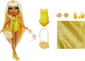 Rainbow High Swim & Style Sunny - Yellow 11" Blonde Fashion Doll with Shimmery Wrap to Style 10+ Ways, Swimsuit, Sandals, Fun Play Accessories,