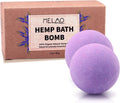 Bath Bombs,2 Pack Fizzy Spa Gift Natural Hemp Oil Extract and Lavender Essential Oils Bath for Moisturizing Dry Skin,Relaxing,Bubble Bath for
