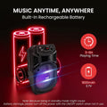 Pyle Portable Bluetooth PA Speaker System-300W Rechargeable Indoor/Outdoor Bluetooth Speaker Portable System W/ 8â Subwoofer 1â Tweeter,