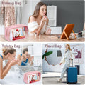 YOOLIFE Graduation Teacher Gifts Initial Clear Makeup Bag Birthday Gift Travel Toiletry Bag Preppy Cosmetic Bag Birthday Gift for Girls Kids