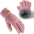 Winter Gloves for Women Chenille, Womens Gloves Cold Weather Warm Fleece Lined, Gloves for Women Touchscreen Fingers