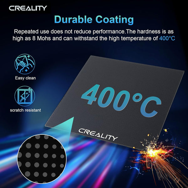 Creality Ender 3 Glass Bed Upgraded, High Hardness Durable Glass Platform for 3D Printer, Tempered Glass Build Plate for Ender 3 Pro, Ender 5,