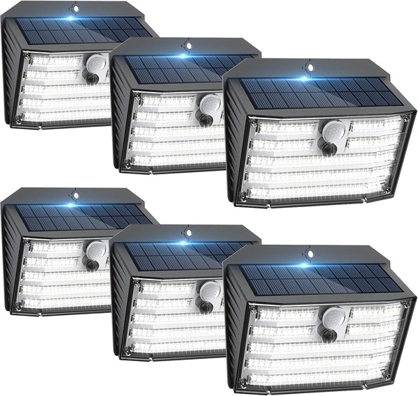 [6 Packs] Solar Motion Lights Outdoor, Ultra Bright Solar Fence Lights with Motion Sensor, IP65 Waterproof Security Lights 3 Modes, 270Â° Lighting