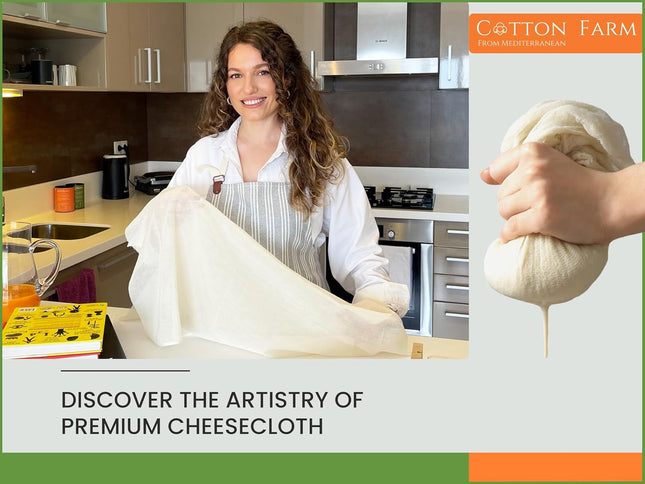 Cotton Farm Grade 100 XL Cheese Cloth for Straining & Cooking; 18 Sq. Ft. (2x1 yards); 100% Unbleached Cotton Cheeseclot