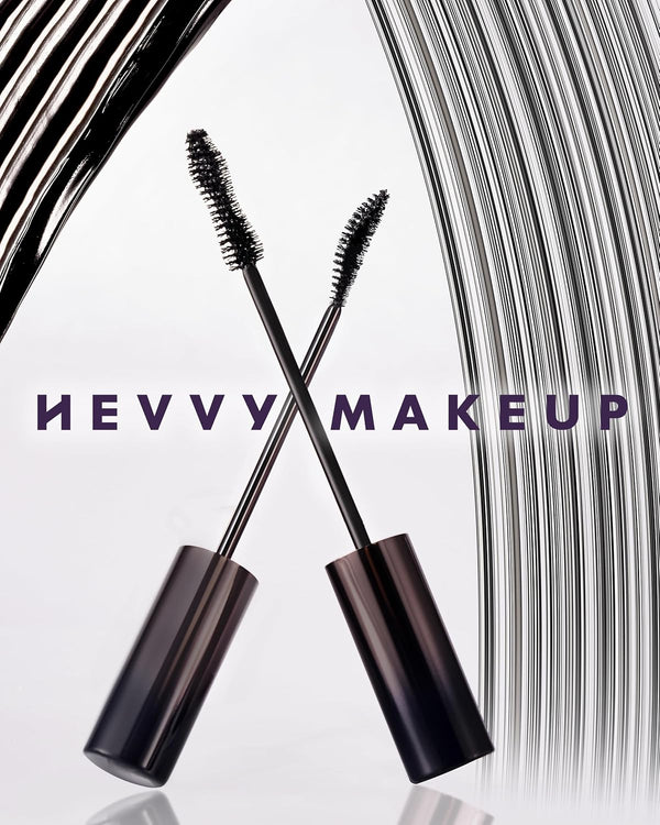HEVVYMAKEUP Define Eyes Mascara Black Long & Lash - Lash Extension Lengthening, Defining - Feathery Soft, No Smudging, No Clumping - Korean Eye