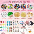 Leitait Girls Toys Bracelet Making Kit -3400Pcs Charm Jewelry Making Kit Supplies,Unicorn/Mermaid Crafts Birthday Christmas Gifts for Girls Ages 5