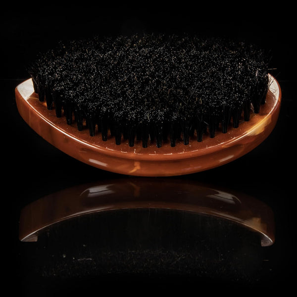 Torino Pro Curved Wave Brush #236- Curve Palm Soft Bristles -100% Pure Boar Bristles - Great for Laying down Your 360 Waves