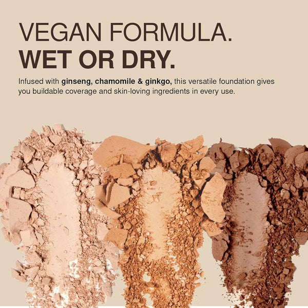 Palladio Dual Wet and Dry Foundation with Sponge and Mirror, Squalane Infused, Apply Wet for Maximum Coverage or Dry for Light Finishing and
