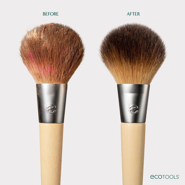 Ecotools Makeup Brush + Sponge Shampoo, Remove Makeup & Impurities from Tools, Sponges, & Puffs, Fragrance-Free Brush Cleanser, No Harsh