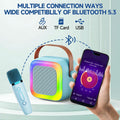 Mini Karaoke Machine for Kids Teen Adults, Kids Karaoke Machine with 2 Wireless Microphones and LED Lights Toys for Christmas Birthday Party,