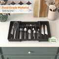 Lifewit Large Silverware Drawer Organizer, Expandable Utensil Tray for Kitchen, BPA Free Flatware and Cutlery Holder, Adjustable Plastic Storage