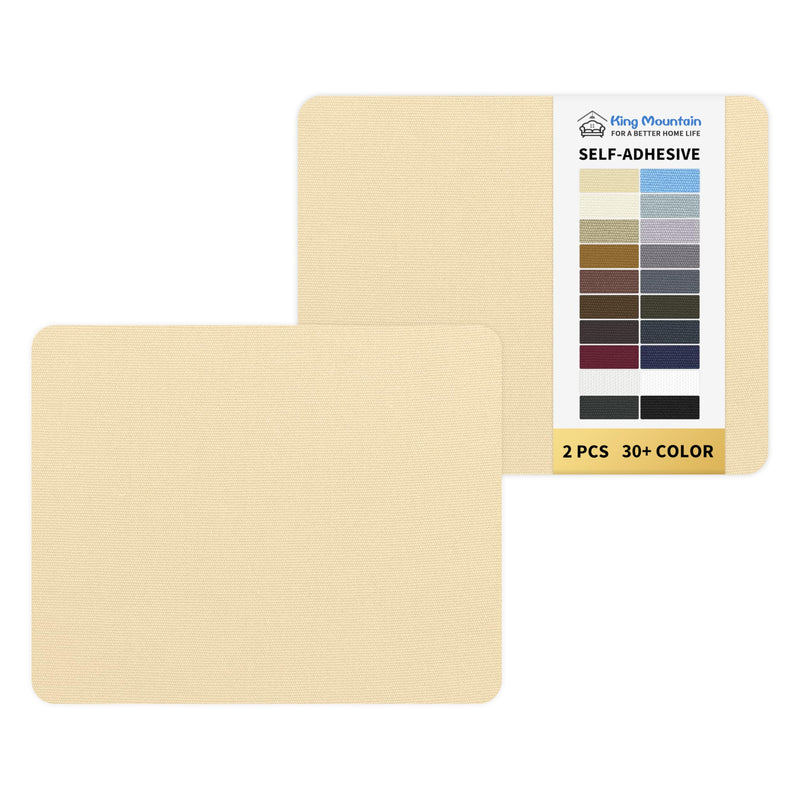 KING MOUNTAIN Canvas Repair Patch 9 X11 Inch 2 Pcs Self-Adhesive Waterproof Fabric Patch for Sofas, Tents, Furniture,Tote Bags, Car Seats (Beige2.0)