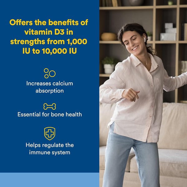 Natural Factors, Vitamin D3 5000 IU (125 Mcg), Supports Strong Bones, Muscles and Immune Function, 360 Softgels