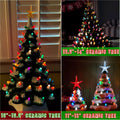 Ceramic Christmas Tree Replacement Lights/Bulbs, Ceramic Tree Medium Multicolor Twist Light Ornaments(117 Bulbs+5 Topper Star)