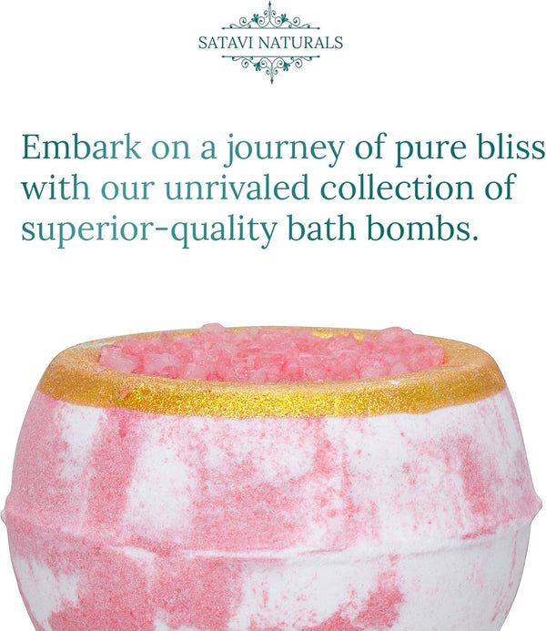 Crystal Bath Bombs (6 Pack) Luxurious Aromatherapy Bath Bombs Enriched with Nourishing Bath Salts for Silky Smooth Skin & Pleasantly Scented for