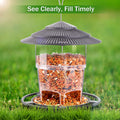 Ewonlife Bird Feeders Outdoors Hanging, Squirrel Proof Bird Feeder for Outside, 2 Pack, Easy Clean and Fill, Adjustable Feeder with Sturdy Wire