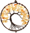 Urdeoms Brown Dream Catchers Tree of Life Boho Dreamcatcher for Bedroom Adult with Feathers and Citrine Crystal Wall Hanging Decor for Home