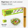 Chicwrap Veggies Refillable Plastic Wrap Dispenser - Includes 12" X 250' Roll Professional Grade Disposable Plastic Wrap - Reusable Dispenser
