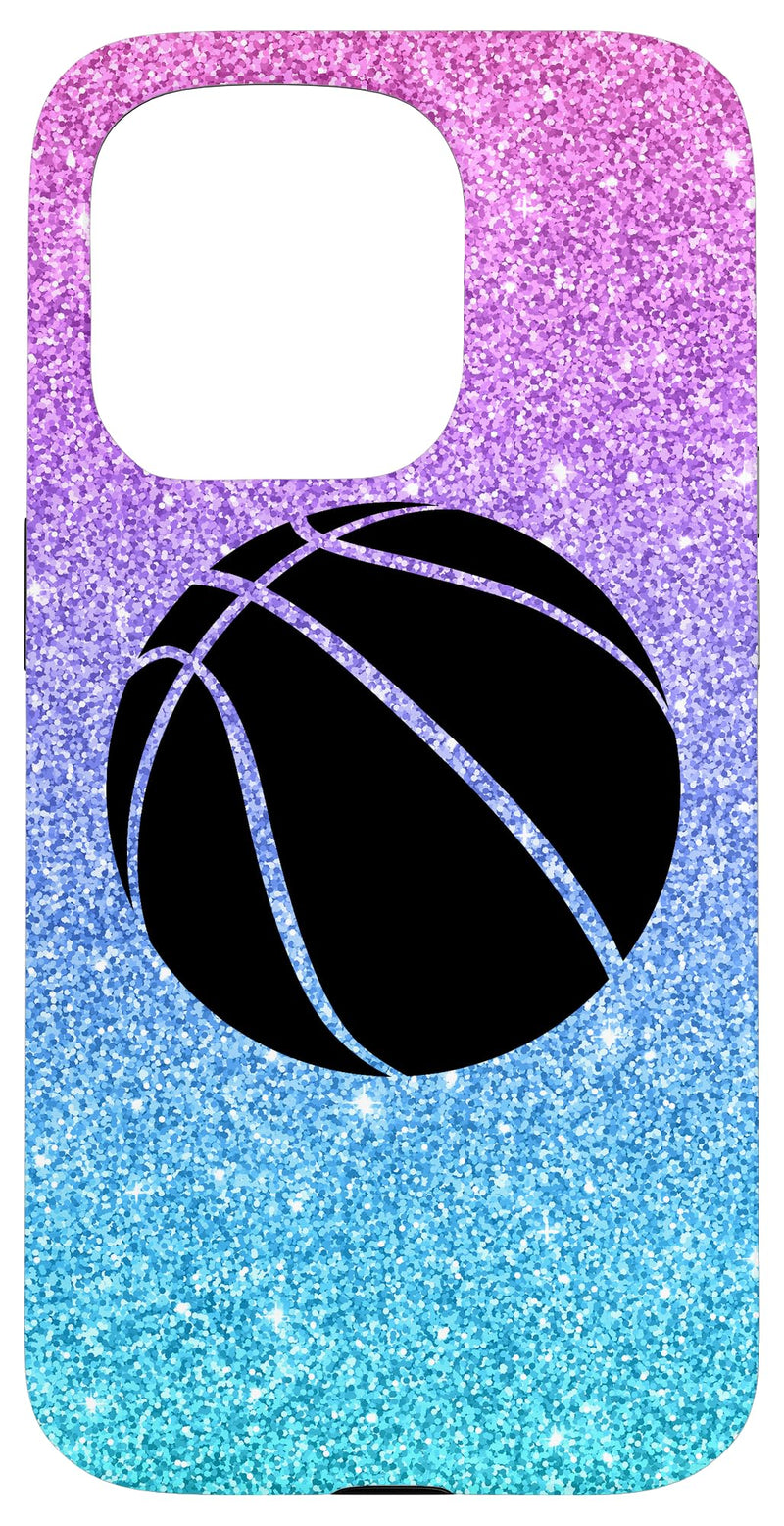 Iphone 15 Pro Cute Trendy Basketball Gift for Girls Teens and Women Case